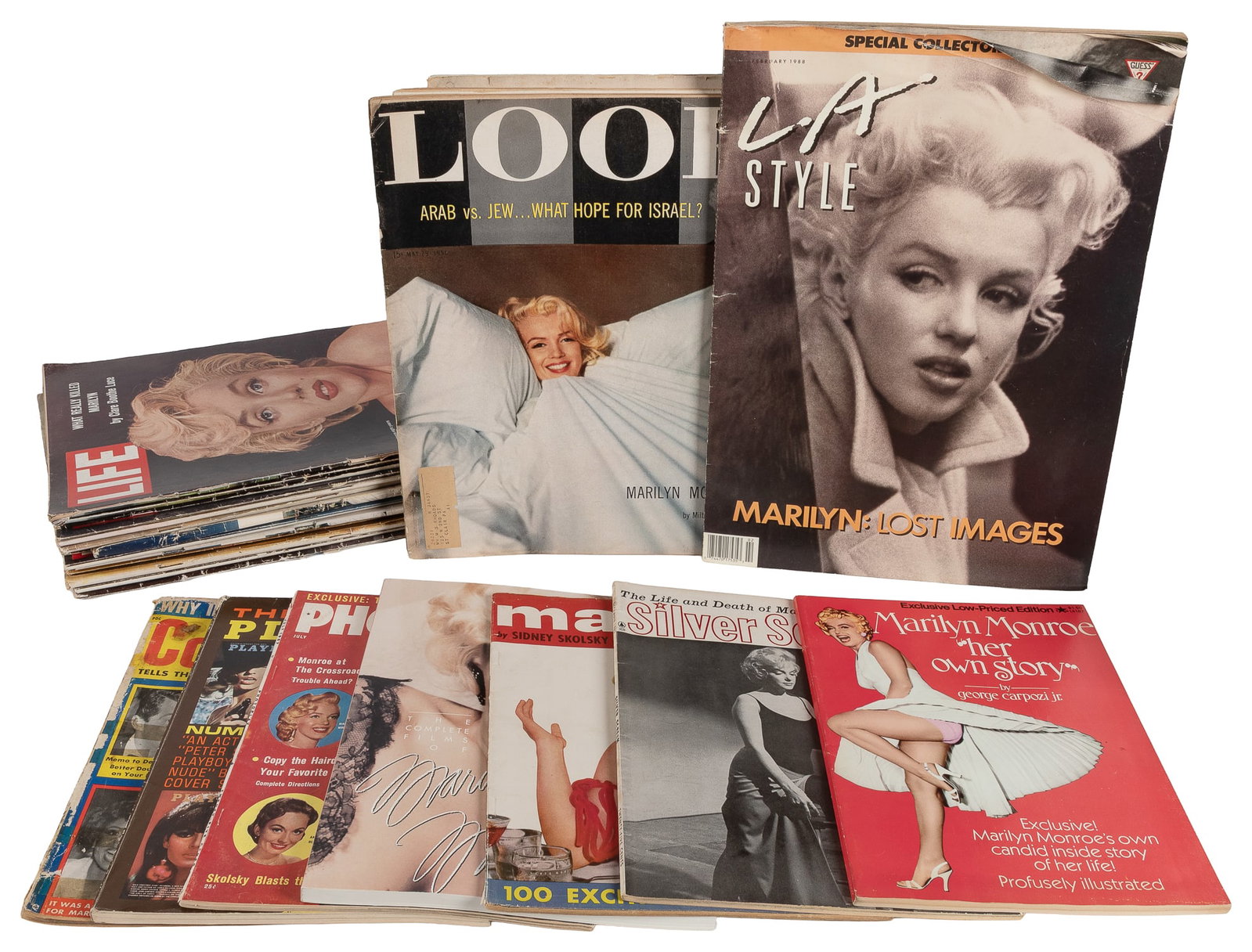 [MONROE, Marilyn (1926-1962), subject]. Group of 16 Issues of Life Magazine and 12 Assorted (1 of 1)