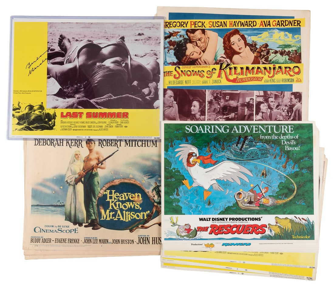 Group of 4 Complete Sets of Lobby Cards, Plus an Extra Card, Signed. (1 of 1)