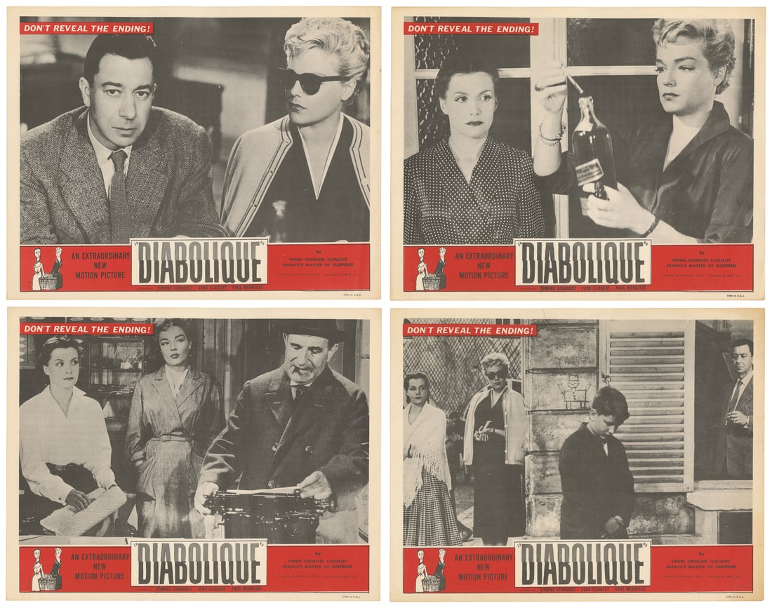 Diabolique. Group of 11 lobby cards. (1 of 5)