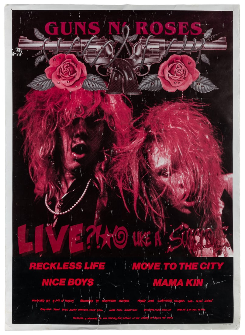 Guns N Roses / Live Like a Suicide. Circa 1986. Poster prom... (1 of 1)