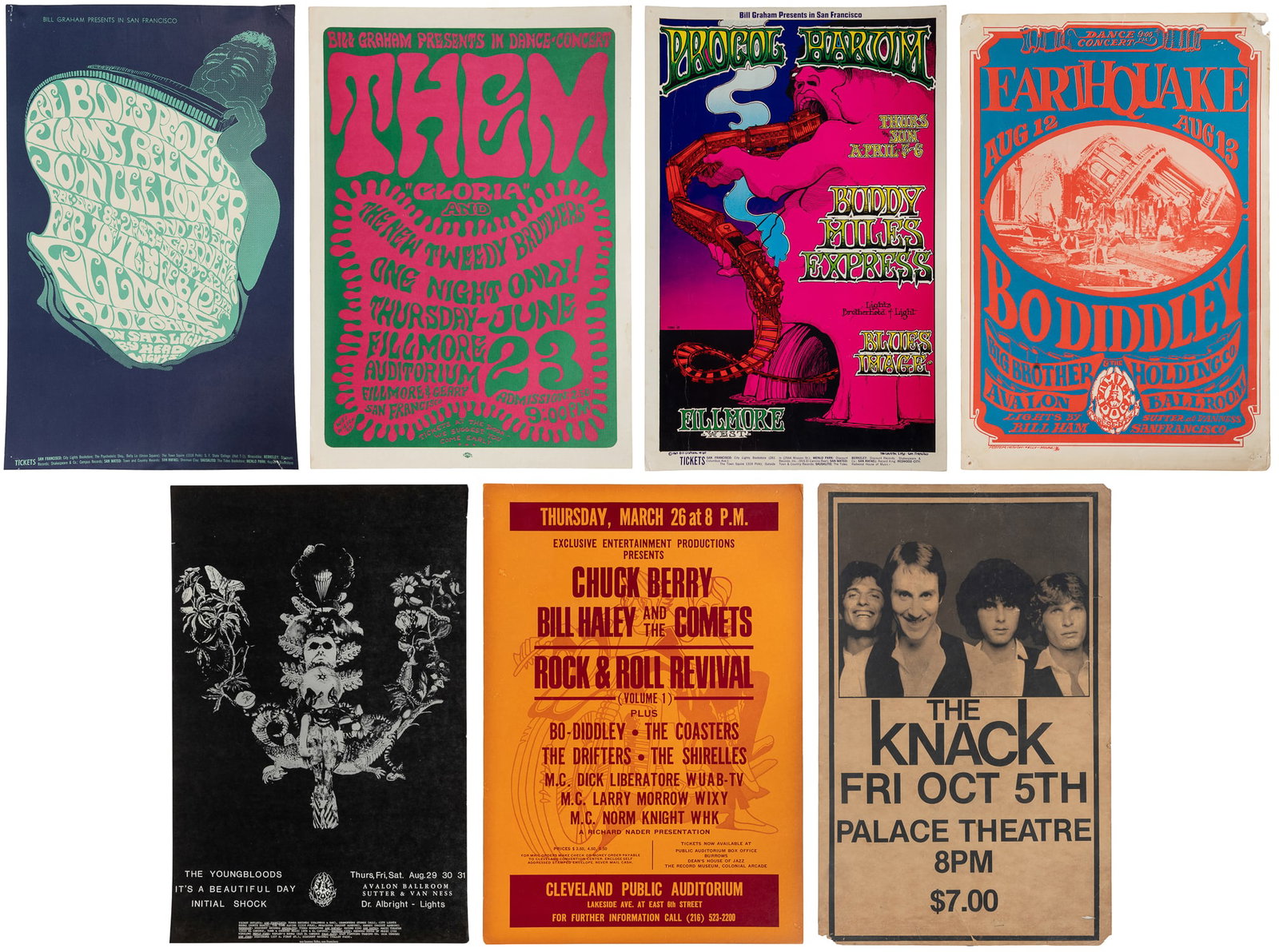 [MUSIC]. Group of 7 Concert Posters. (1 of 8)