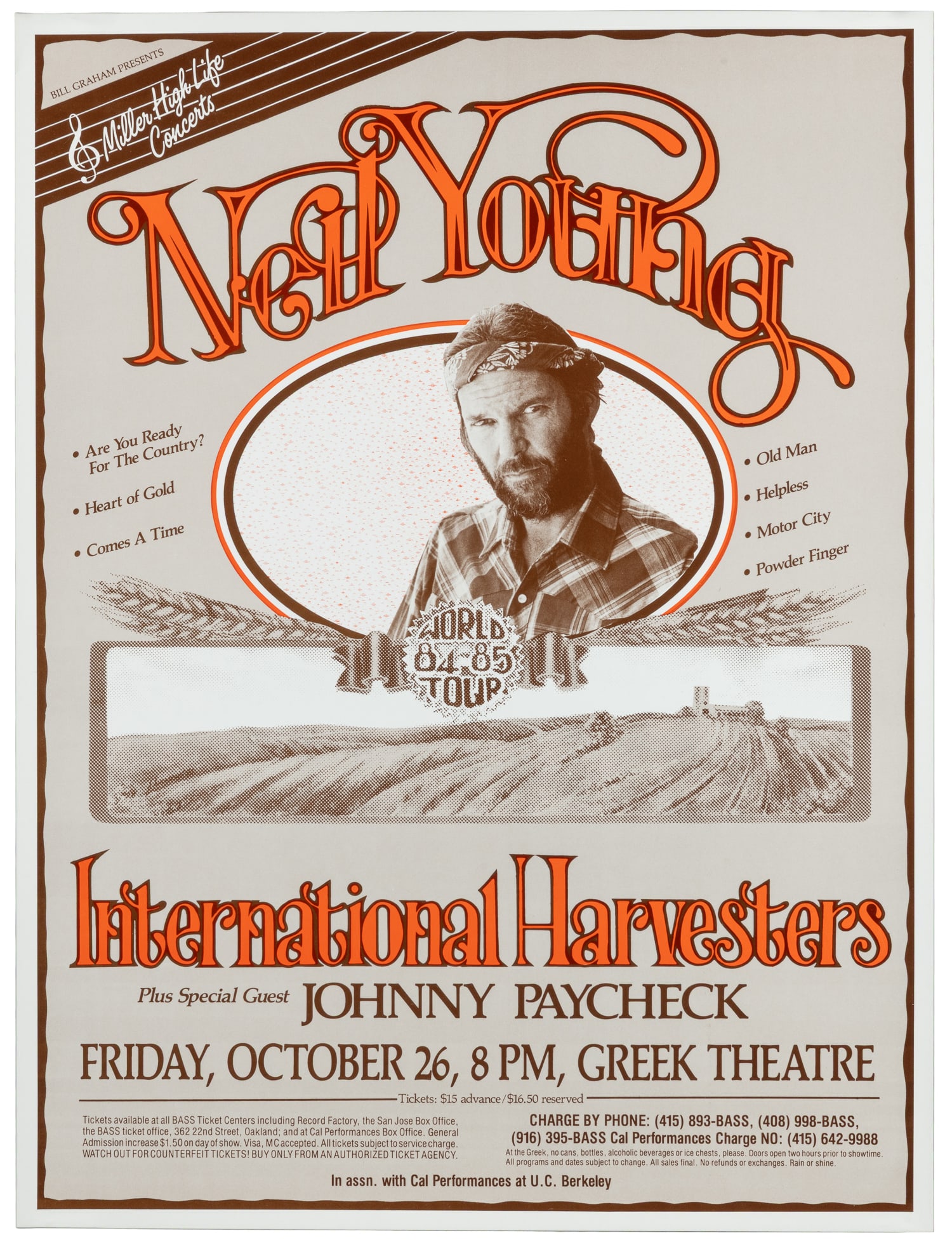 Neil Young and the International Harvesters / Greek Theatre. 1984. (1 of 1)