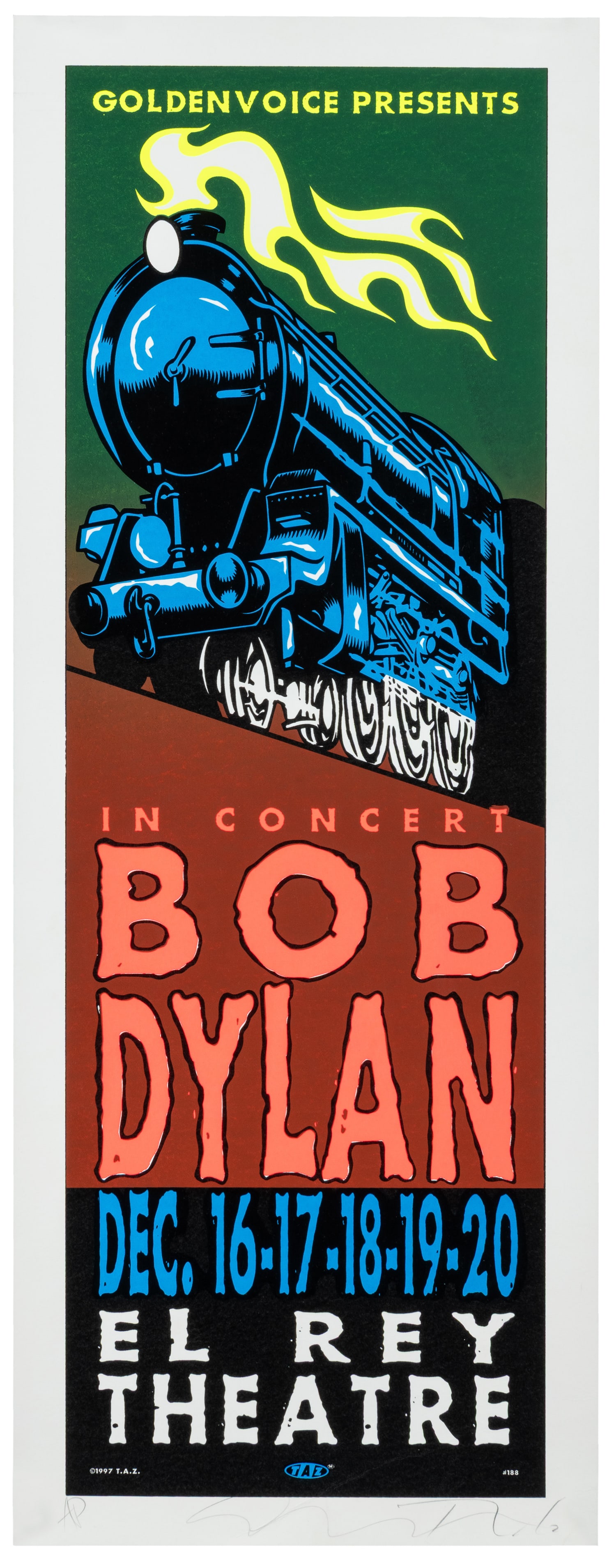 TAZ (Jim Evans). Bob Dylan / El Rey Theatre. 1997. (1 of 2)