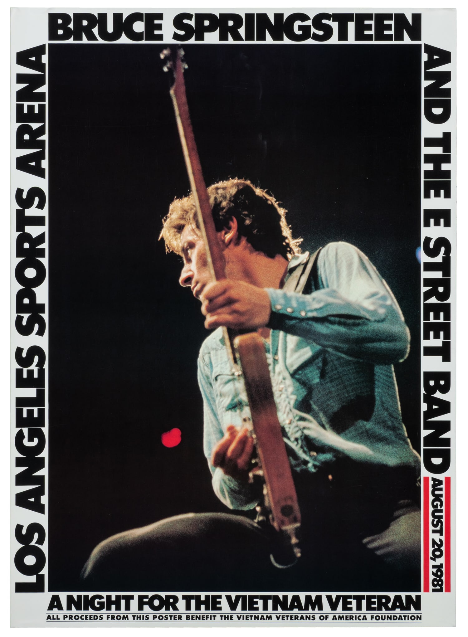 Bruce Springsteen & The E Street Band "A Night for The Vietnam Veteran." 1981. (1 of 1)