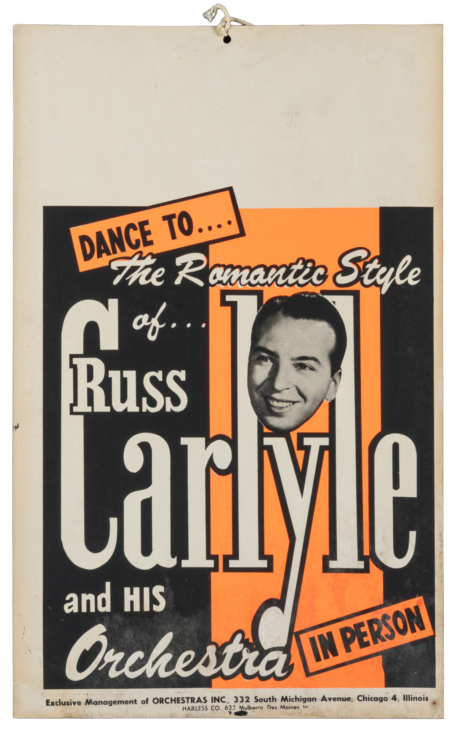 Six 1950s orchestra window cards. - 5