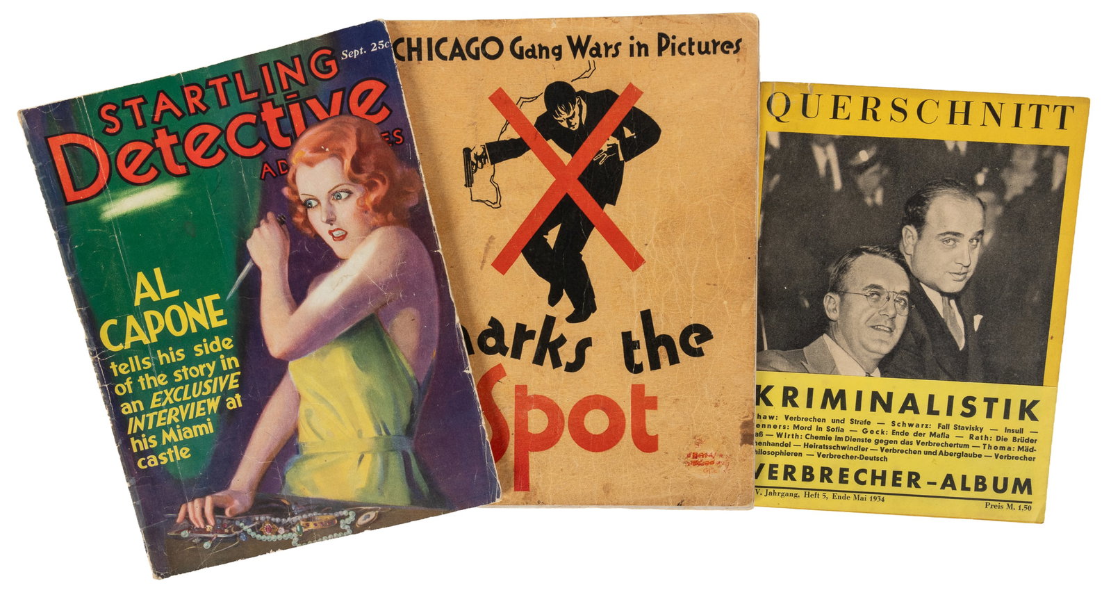 [CAPONE, Al]. Three pulps featuring Capone and Chicago crime. (1 of 1)