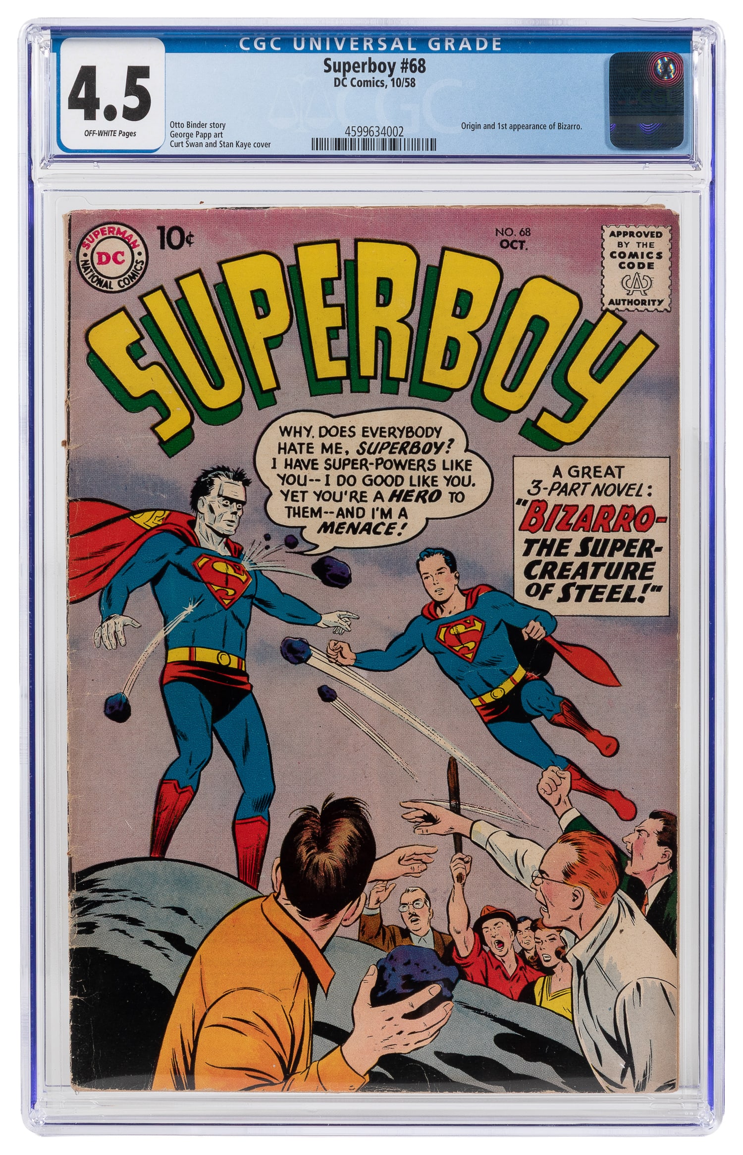 Superboy #68 (DC Comics, 1958) CGC 4.5. (1 of 1)