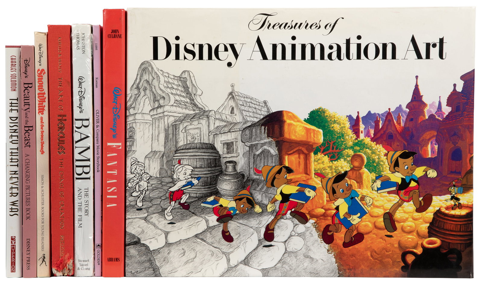 [DISNEYANA]. Group of 9 First or Early Editions About Disney Animated Films. [V.p., ca. 20th - 21st (1 of 1)