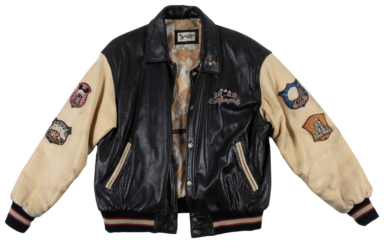 Two Disney leather and suede jackets. - 4
