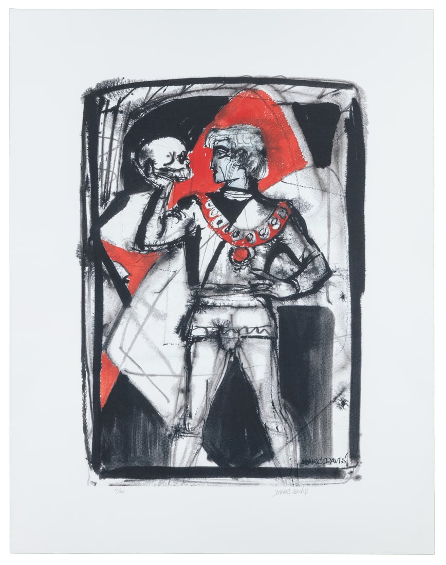 [DISNEYANA]. DAVIS, Marc Fraser (American, 1913-2000). Hamlet. Undated.: [DISNEYANA]. DAVIS, Marc Fraser (American, 1913-2000). Hamlet. Undated. Giclee on paper. (Printed later). Signed and numbered 11/20 in pencil in the margin and signed in the plate. Unframed. Image