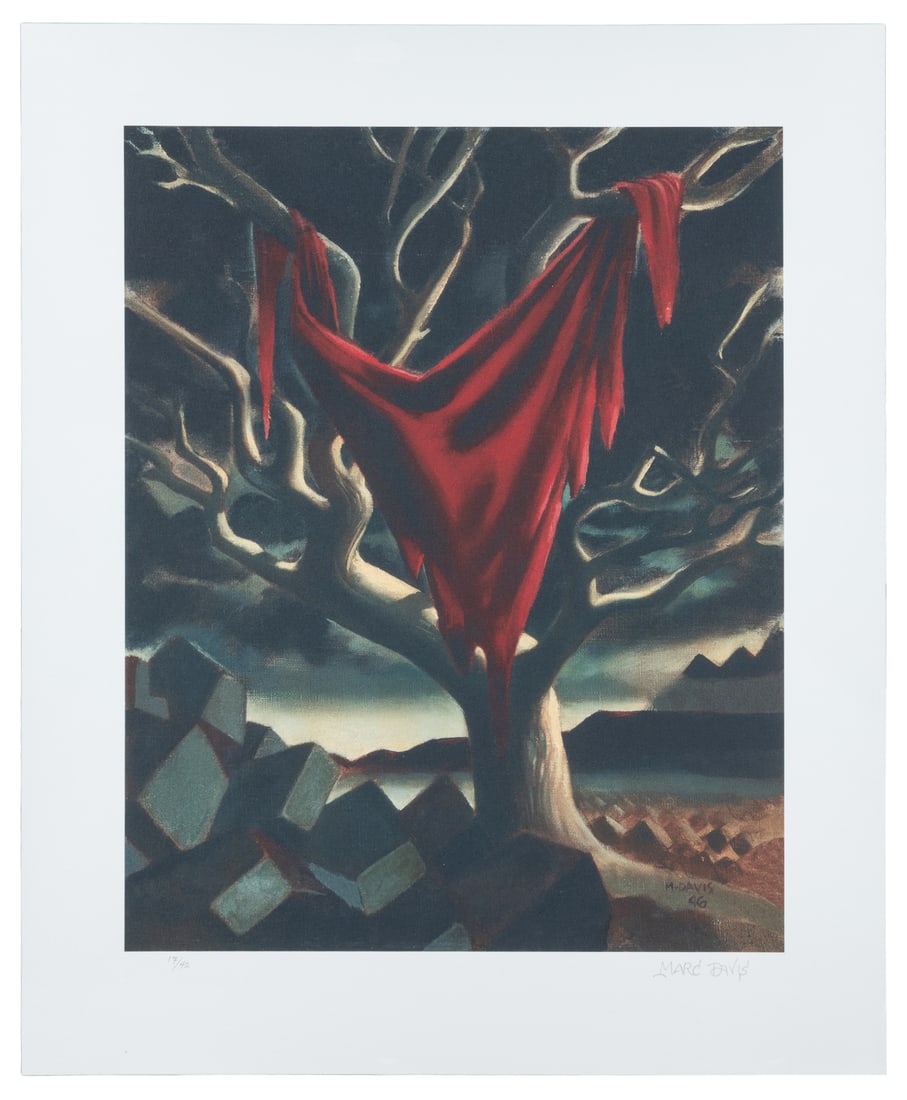 [DISNEYANA]. DAVIS, Marc Fraser (American, 1913-2000). The Weeping Tree. 1946.: [DISNEYANA]. DAVIS, Marc Fraser (American, 1913-2000). The Weeping Tree. 1946. Giclee on paper. Printed later. Signed in pencil in lthe margin and signed and dated in plate. Unframed. Image: 20 x 16.
