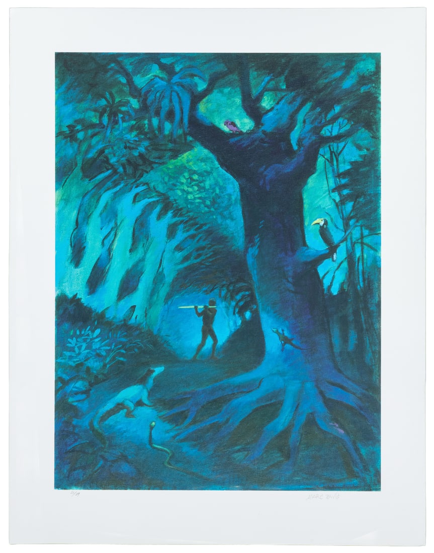 [DISNEYANA]. DAVIS, Marc Fraser (American, 1913-2000). Magic Flute. 1979.: [DISNEYANA]. DAVIS, Marc Fraser (American, 1913-2000). Magic Flute. 1979. Giclee on paper. Printed later. Signed and numbered 21/39 in pencil in the margin. Unframed. Image: 24 1/4 x 18". Sheet: 29