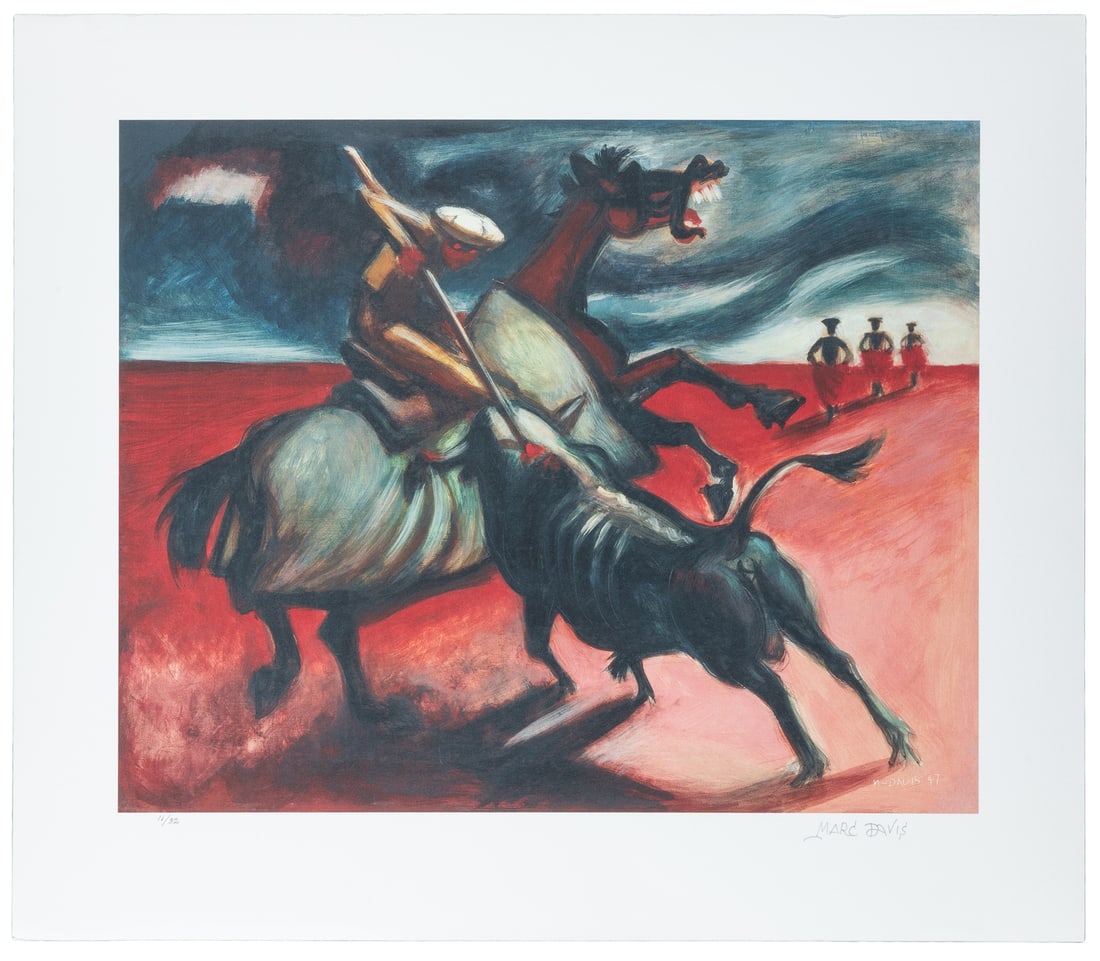 [DISNEYANA]. DAVIS, Marc Fraser (American, 1913-2000). Blood and Sand. 1947.: [DISNEYANA]. DAVIS, Marc Fraser (American, 1913-2000). Blood and Sand. 1947. Giclee on paper. (Printed later). Signed and numbered 11/32 in pencil in the margin and signed and dated in the print.