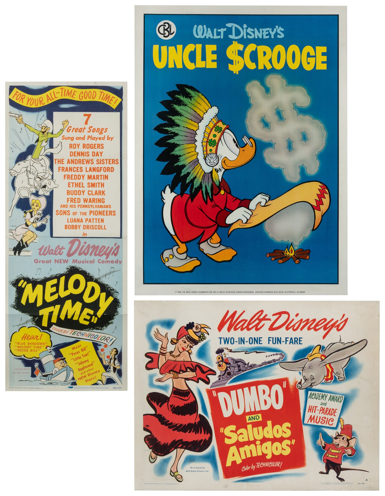 Three vintage Disney posters. (1 of 4)