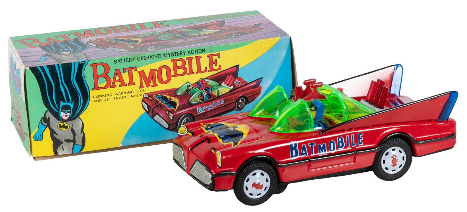 Taiwan Batmobile battery-operated toy in box. (1 of 2)