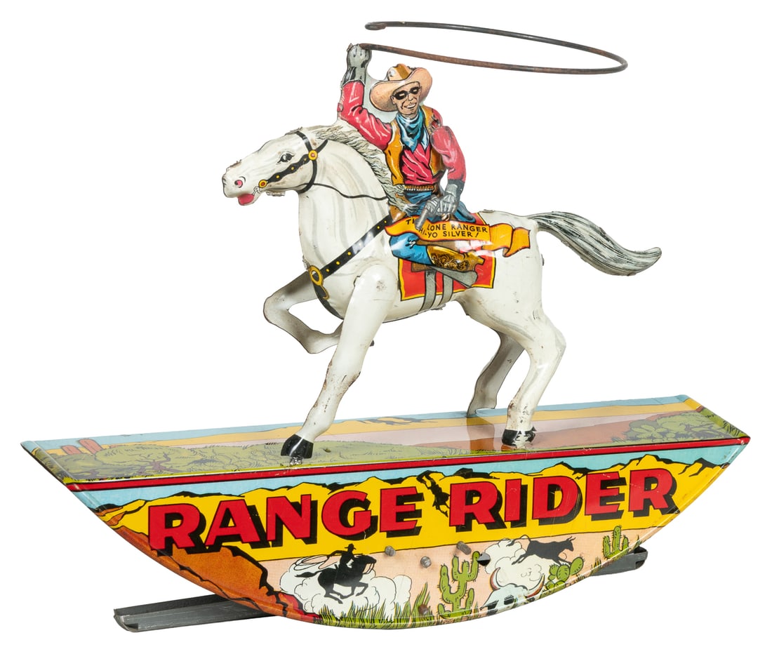 Marx Lone Ranger Range Rider tin wind-up toy. (1 of 2)