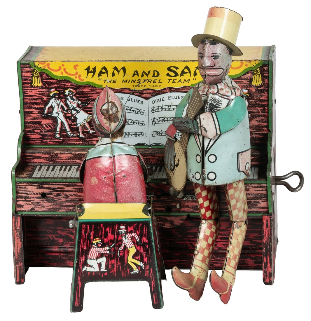 Ferdinand Strauss Ham and Sam The Minstrel Team tin wind-up toy. (1 of 3)