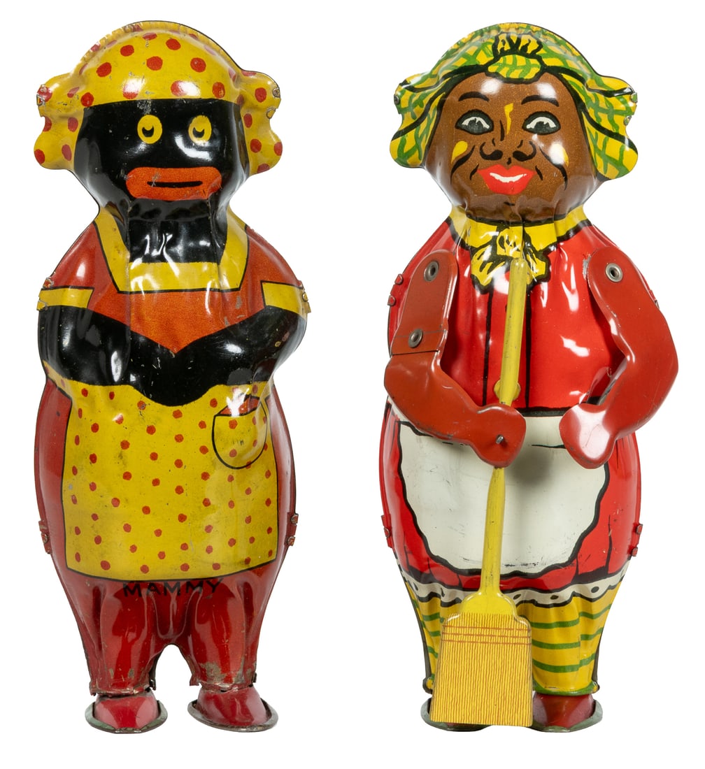 Lindstrom pair of tin wind-up "mammy" toys. (1 of 2)
