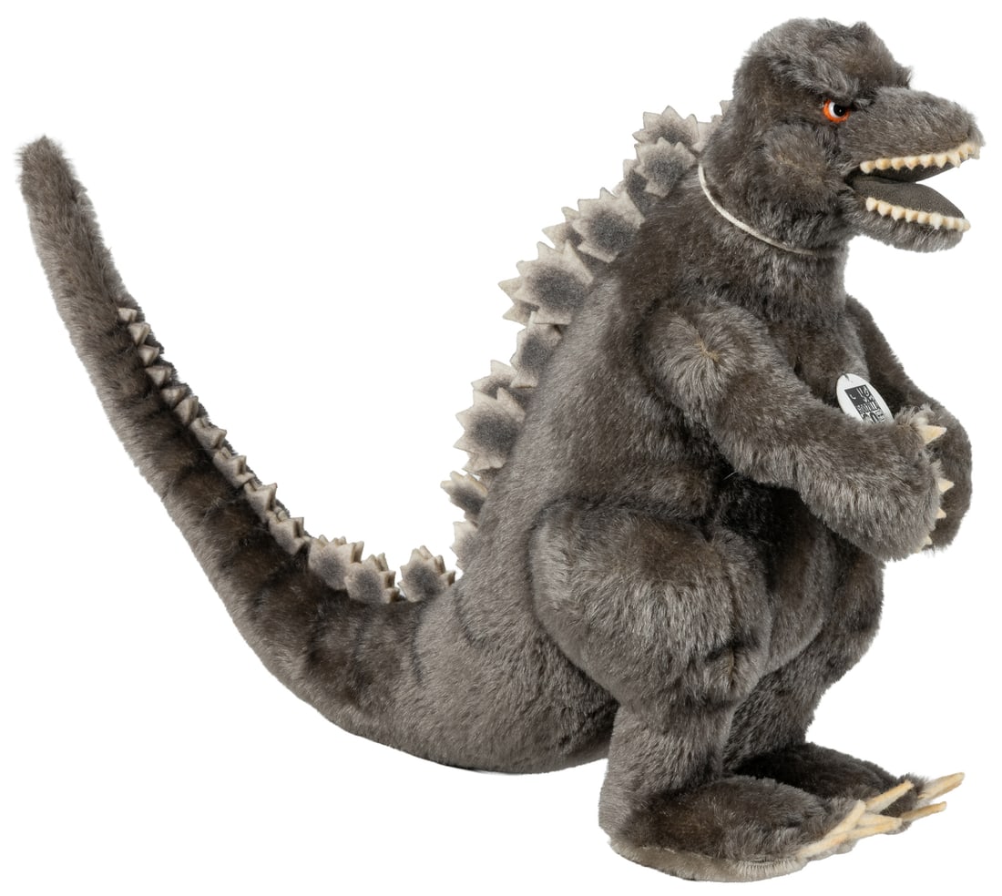 Steiff Godzilla 2014 Limited Edition.: Steiff Godzilla 2014 Limited Edition. EAN 677762. #1426 of 1,954 examples. Commemorating the 60th anniversary of Godzilla.12 1/2 x 17 x 6".Without box.