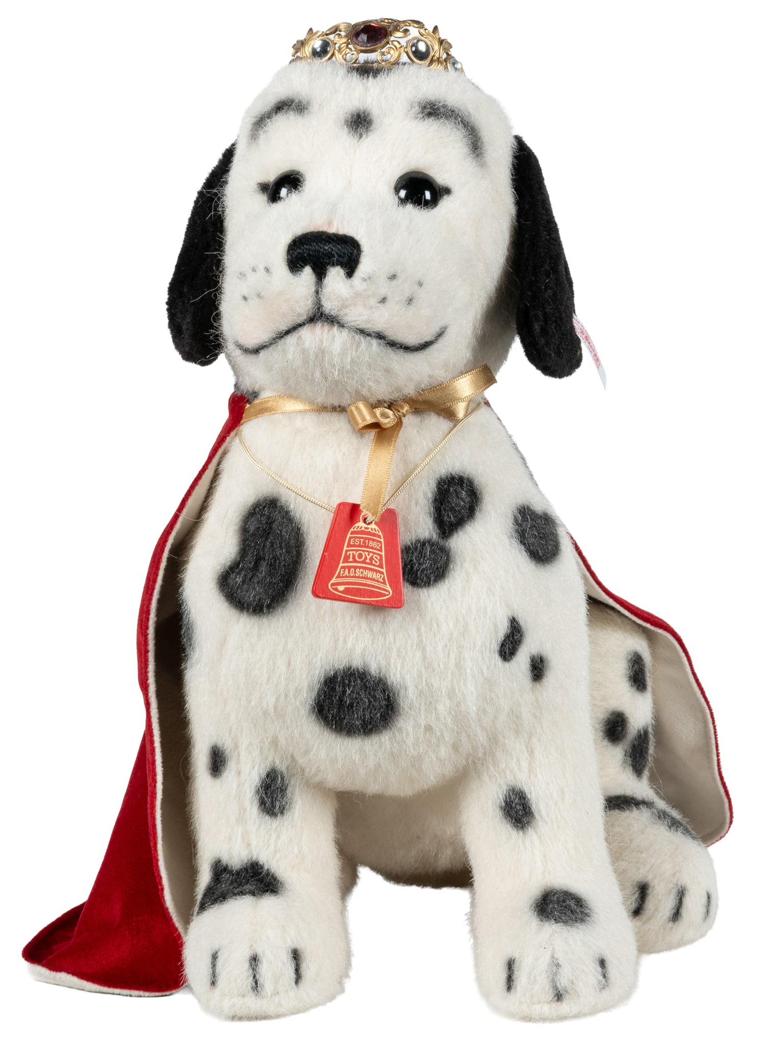 Steiff Royal Dalmation 2006 FAO Schwarz Limited Edition.: Steiff Royal Dalmation 2006 FAO Schwarz Limited Edition. EAN 670015. Edition of 100; #21.With tiara and wooden chest tag.14 x 10 x 6".Without box.