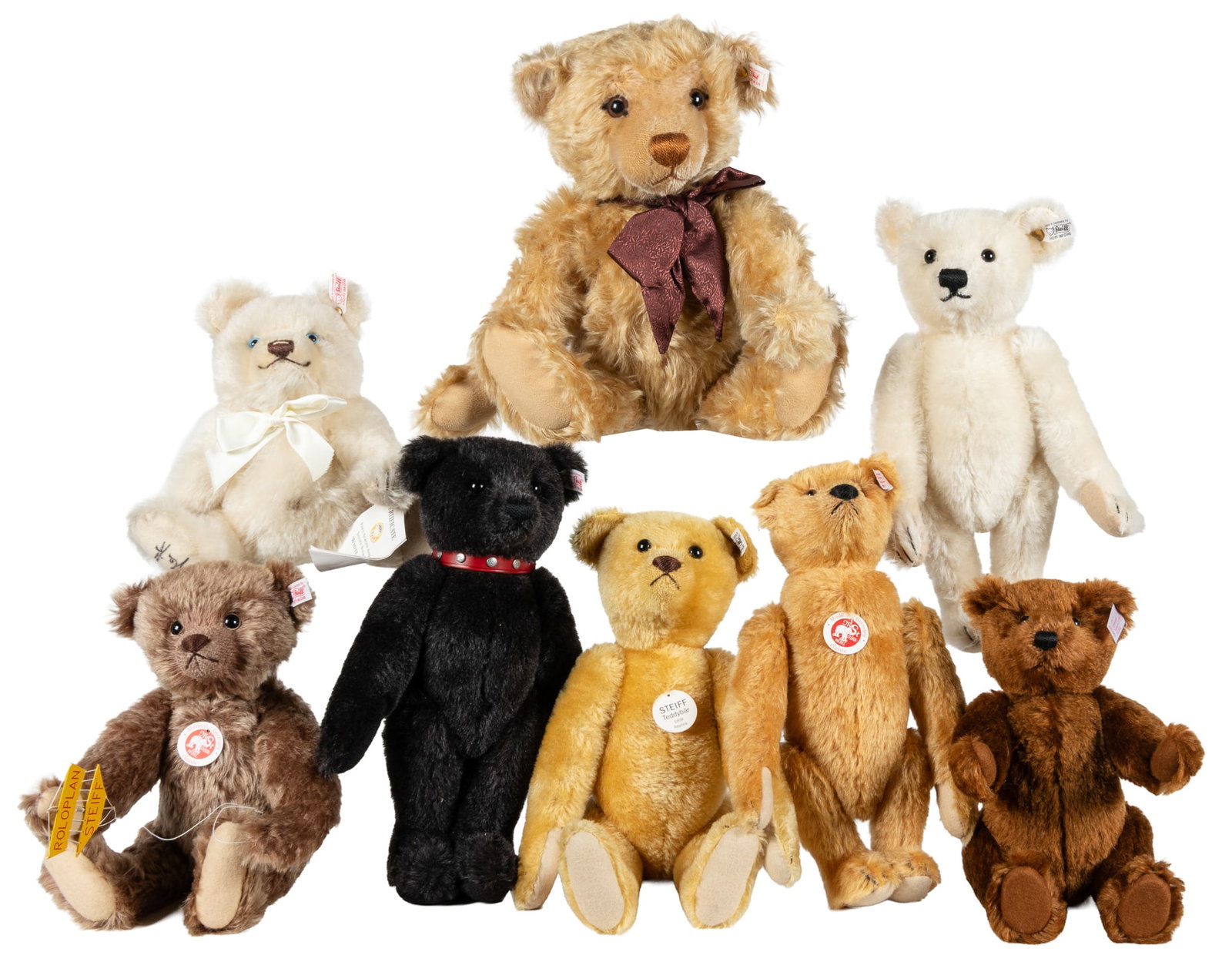 Steiff group of 8 limited edition teddy bears. (1 of 1)