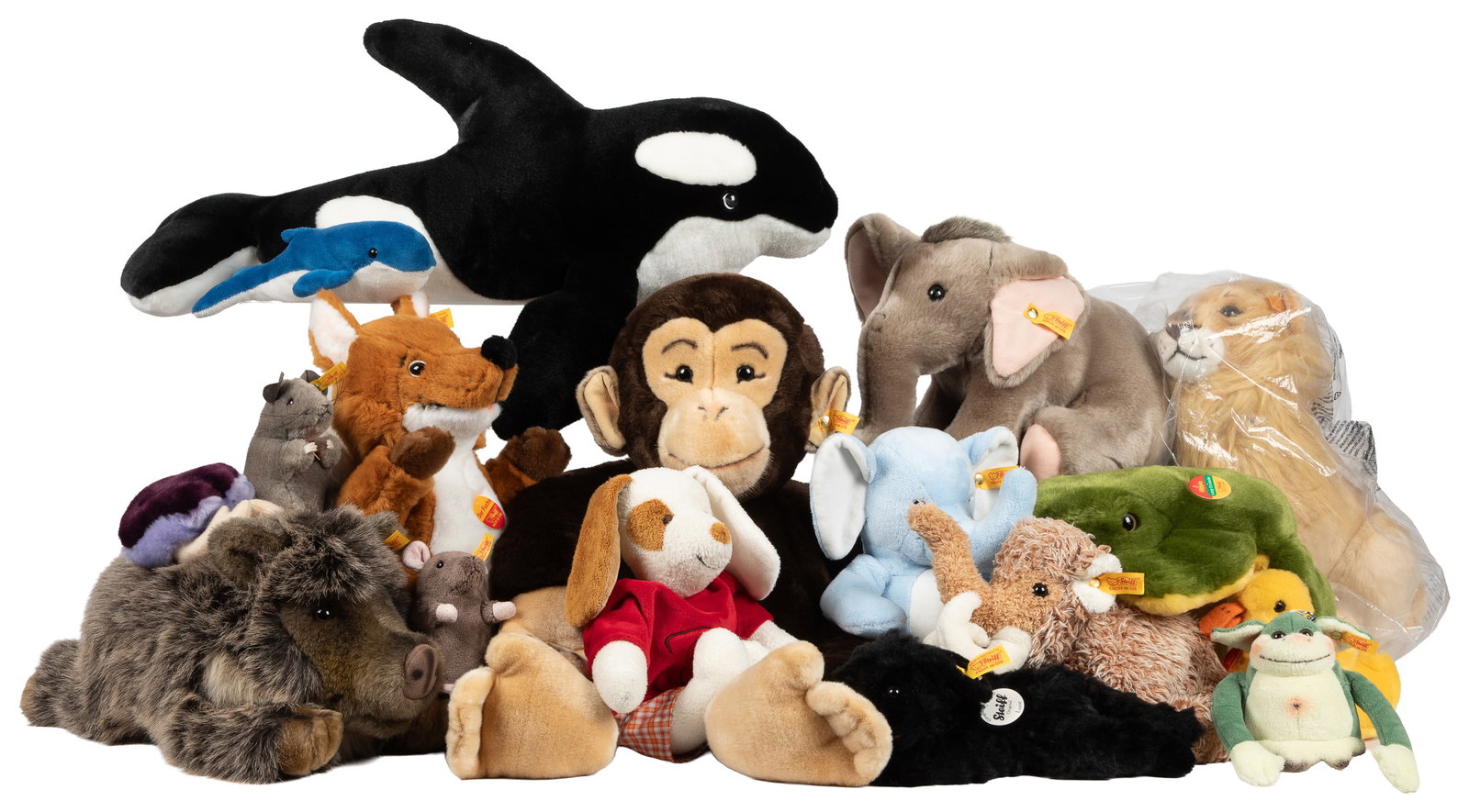 Steiff group of 20 plush animals. (1 of 1)