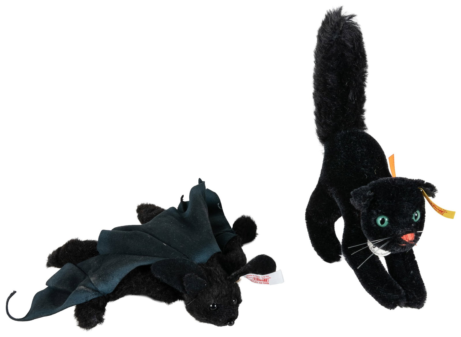 Steiff Black Cat and Moritz the Bat. (1 of 2)