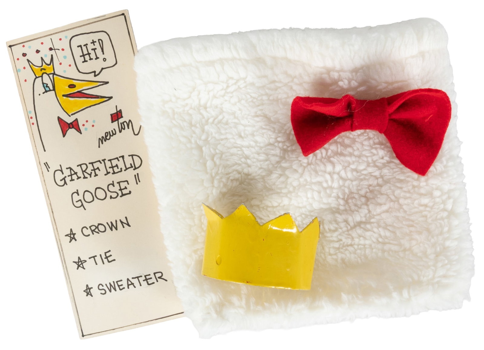 Garfield Goose puppet costume with card from creators. (1 of 1)