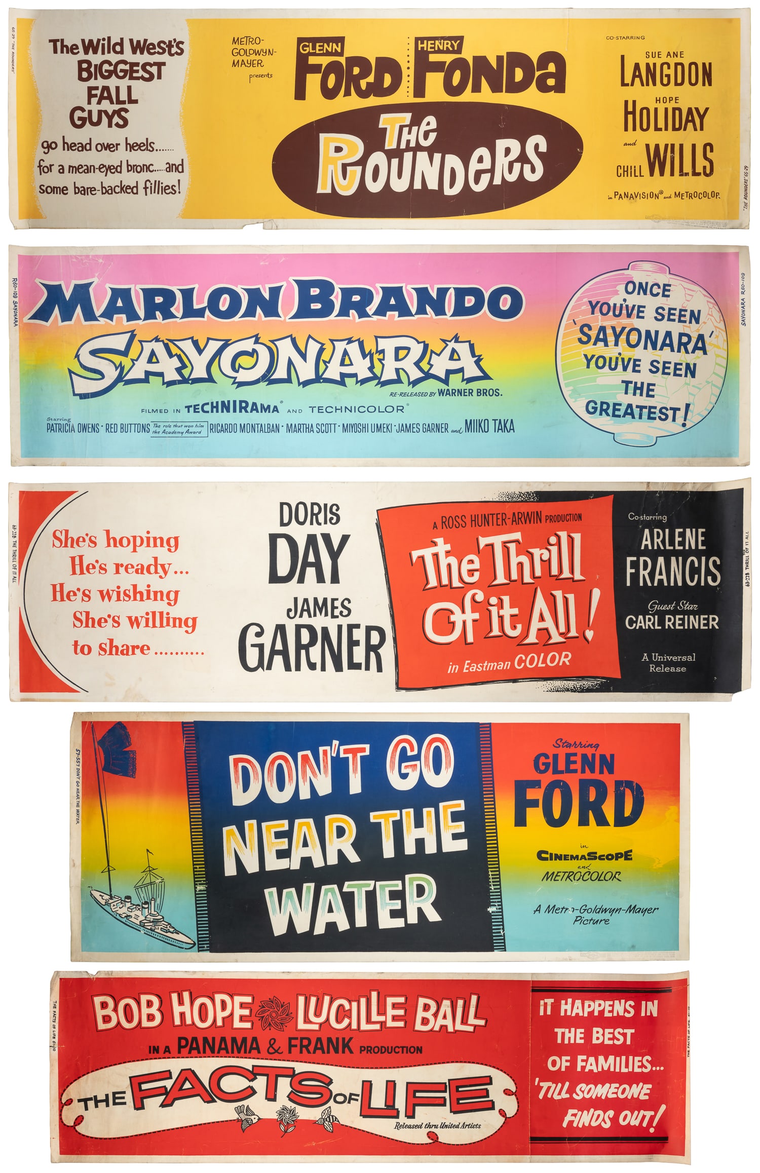 Collection of Banner-Sized Silkscreen Film Posters. [V.p.] 1930s-1980s. (1 of 6)