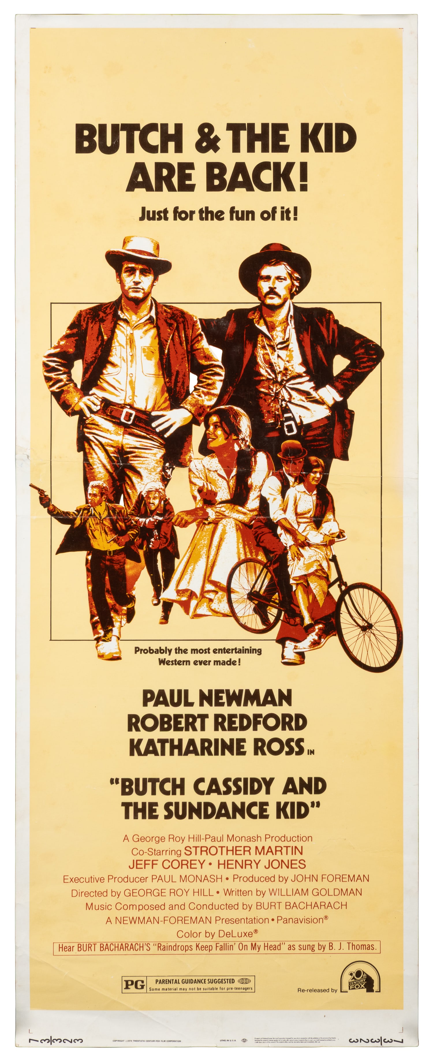 Butch Cassidy & the Sundance Kid. 20th Century Fox, R-1973. (1 of 1)