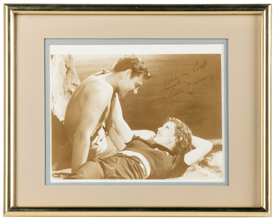 YOUNG, Loretta (1913-2000) and DUNAWAY, Faye (b. 1941). Pair of Signed Photos. [N.d., ca. 20th - (1 of 2)