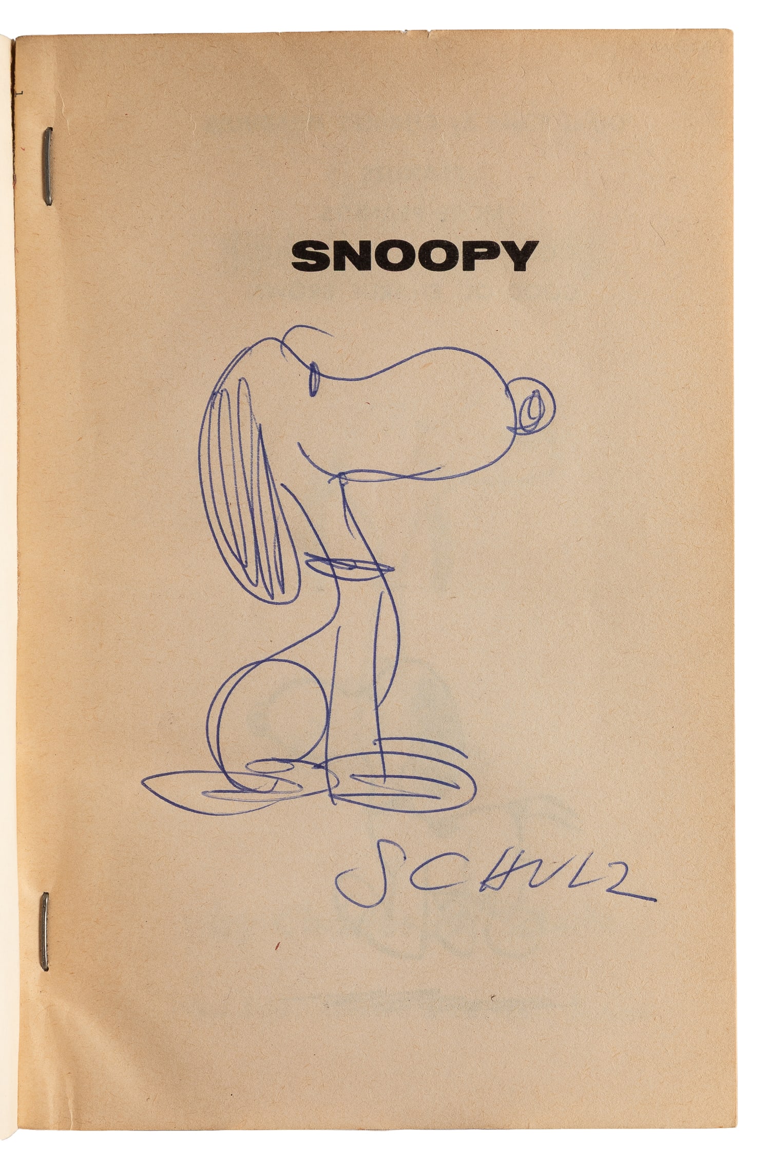 SCHULZ, Charles M. (1922-2000). A New Peanuts Book Featuring Snoopy, signed by Schulz with original (1 of 3)