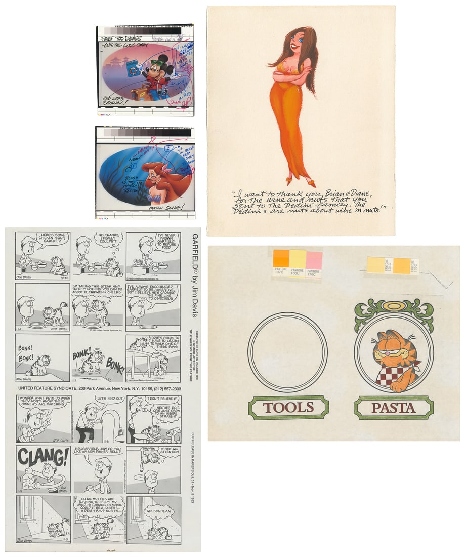 [CARTOONS & ANIMATION]. Group of 5 items. (1 of 6)