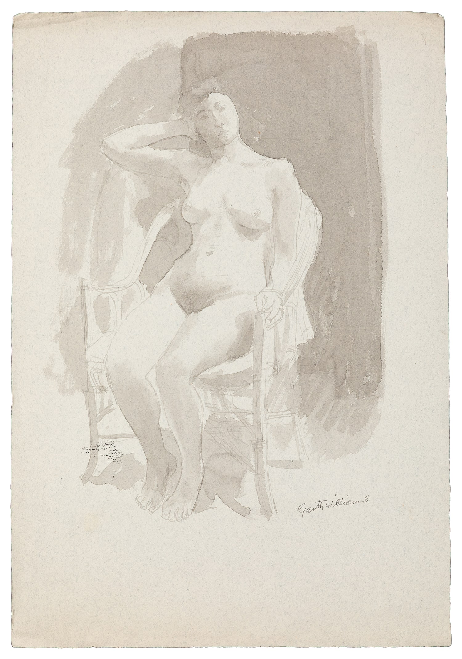 [ILLUSTRATION]. WILLIAMS, Garth (1912-1996). Group of 8 Nude Figure Studies.: [ILLUSTRATION]. WILLIAMS, Garth (1912-1996). Group of 8 Nude Figure Studies. Circa 1931. A group of 8 nude figure studies in various styles and media by Garth Williams, best-known for illustrating Cha