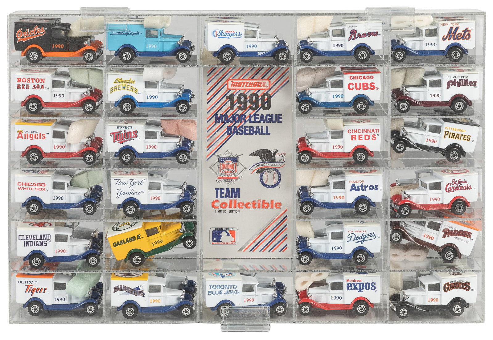 1990 Major League Baseball Matchbox truck display. (1 of 1)
