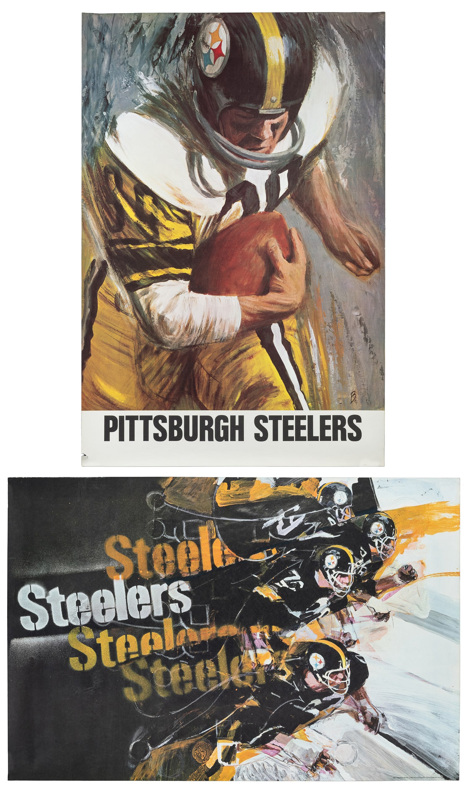 [NHL] Pair of Pittsburgh Steelers Posters. 1960s. (1 of 3)