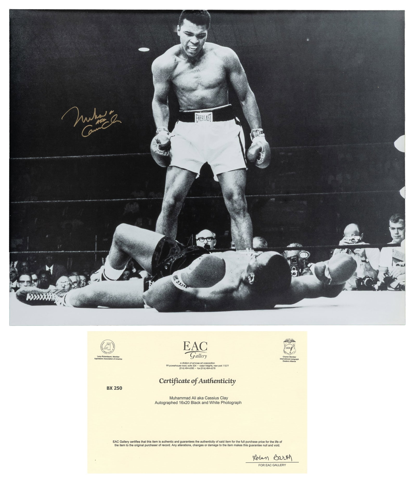 [SPORTS]. Muhammad Ali Signed "Phantom Punch" Photograph. (1 of 5)