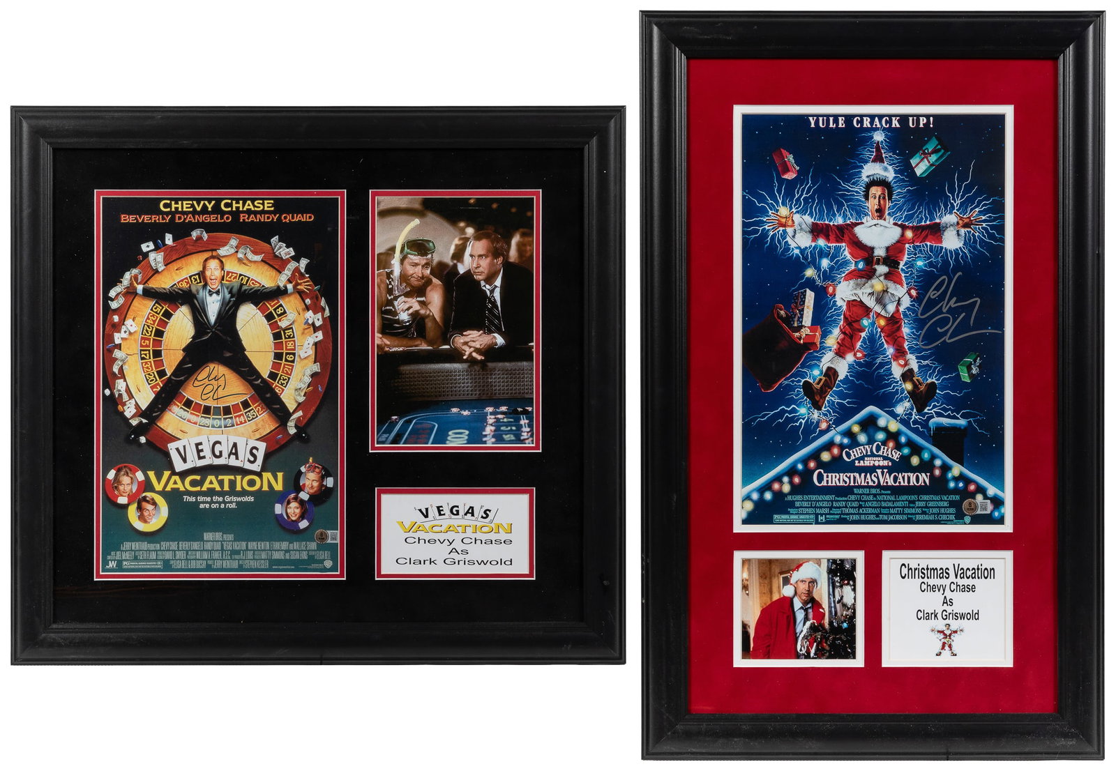 Chevy Chase pair of signed "Vacation" prints (BAS). (1 of 3)