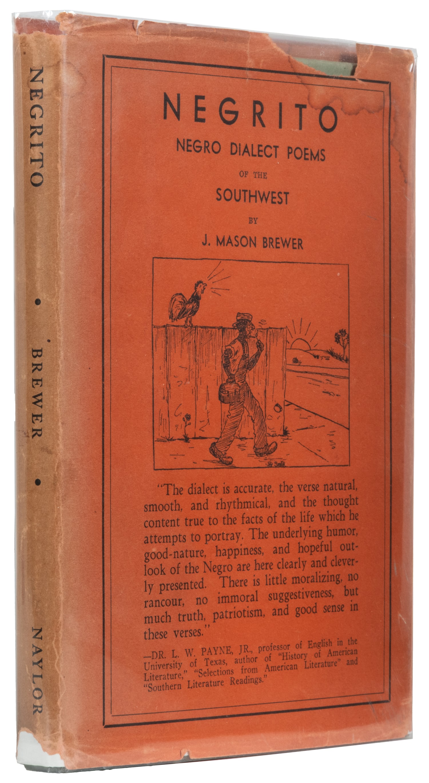 [AFRICAN AMERICANA]. BREWER, J. Mason (1896-1975). Negrito. Negro Dialect Poems of the Southwest. (1 of 1)