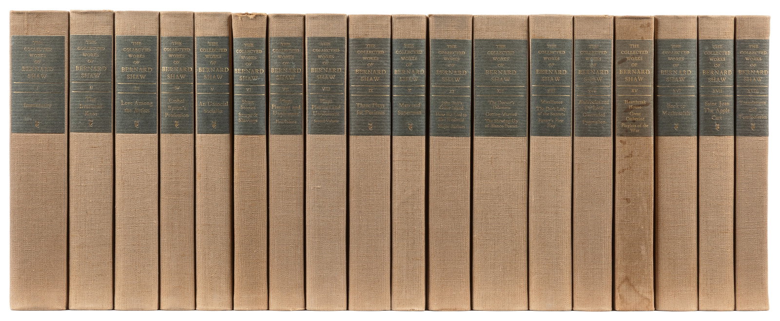 [FINE BINDINGS AND SETS]. SHAW, George Bernard (1856-1950). The Collected Works of Bernard Shaw. New (1 of 2)