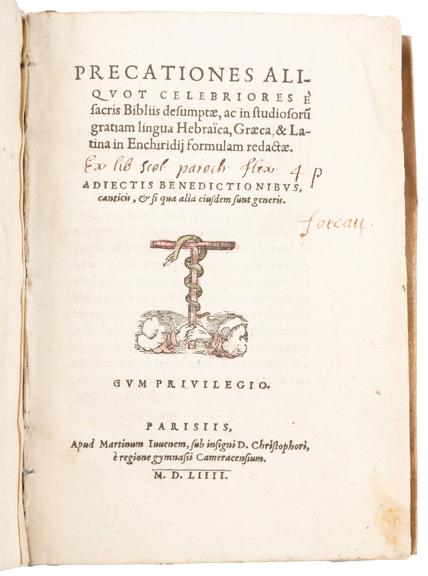 [POLYGLOT BIBLE - SELECTIONS]. Precationes Aliquot Celebriores é sacris Bibliis desumptae, ac (1 of 2)