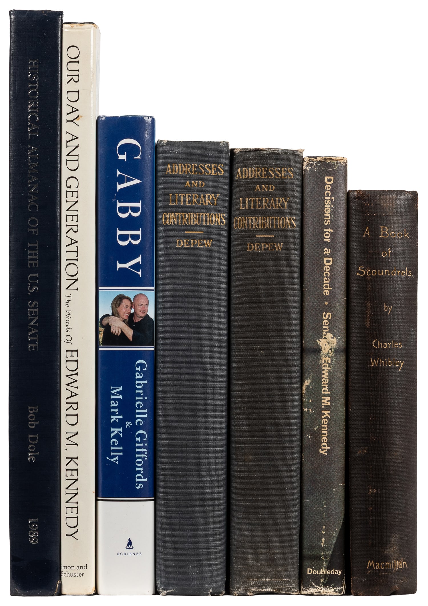 [AMERICANA]. [U. S. SENATORS]. Group of 7 Books Signed by U. S. Senators. [V.p., ca. 19th - 21st (1 of 1)