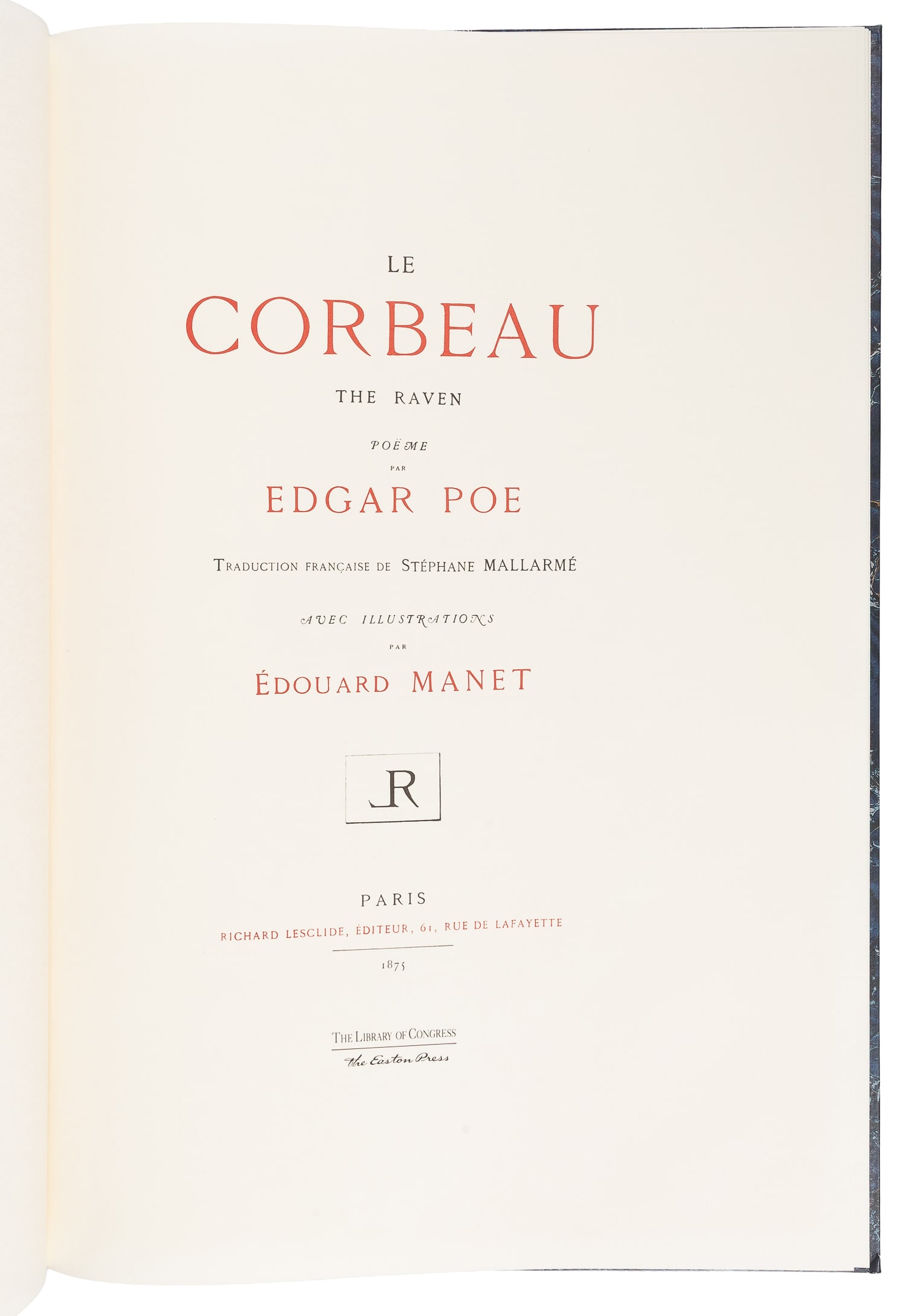 [EASTON PRESS]. [ILLUSTRATED BOOKS]. [MANET, Edouard (1832-1883), illustrator]. POE, Edgar Allan (1 of 2)