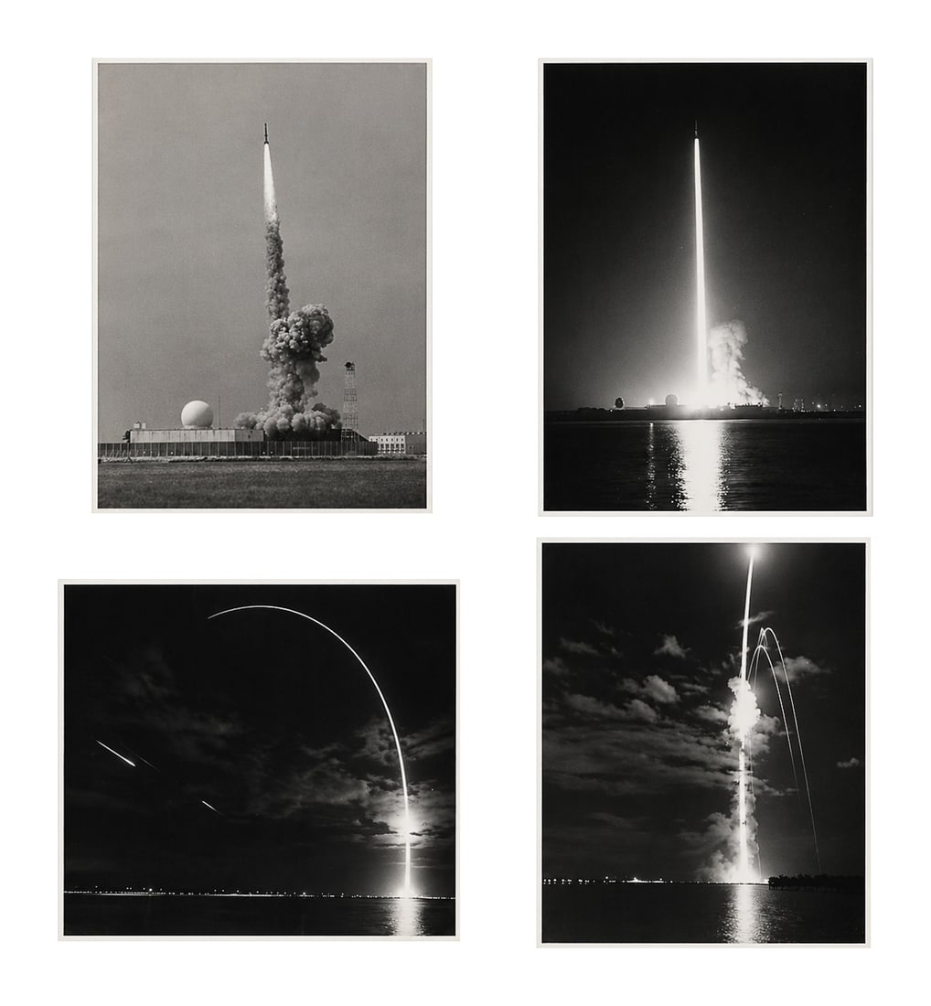 Group of 5 U.S. Navy / Air Force Atlas Missile Launch Photographs. Cape Canaveral, 1962. (1 of 1)