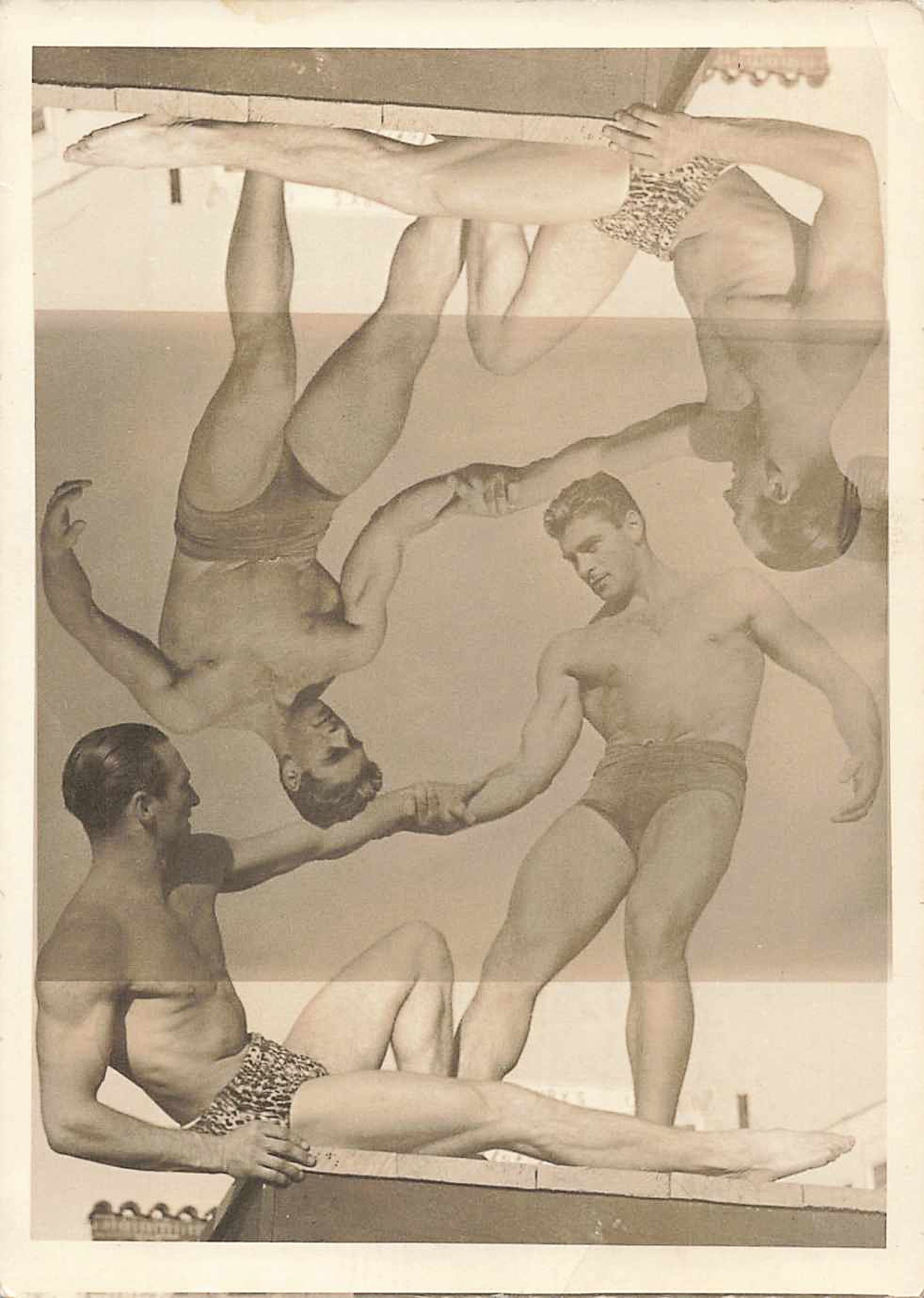 Male Physique / Bodybuilding Experimental Photograph. 1950s. (1 of 1)