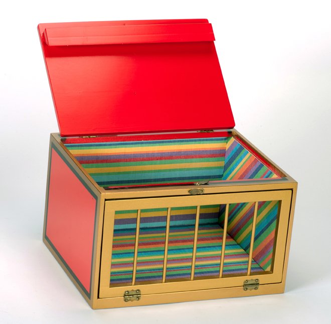 Enchanted Rabbit Hutch. Owen Magic Supreme, ca. 1985: Enchanted Rabbit Hutch. Asuza California, Owen Magic Supreme, ca. 1985. An open-front cage is shown empty, and then a rabbit instantly and visibly appears inside. Hardwood cage lined with fabric measu