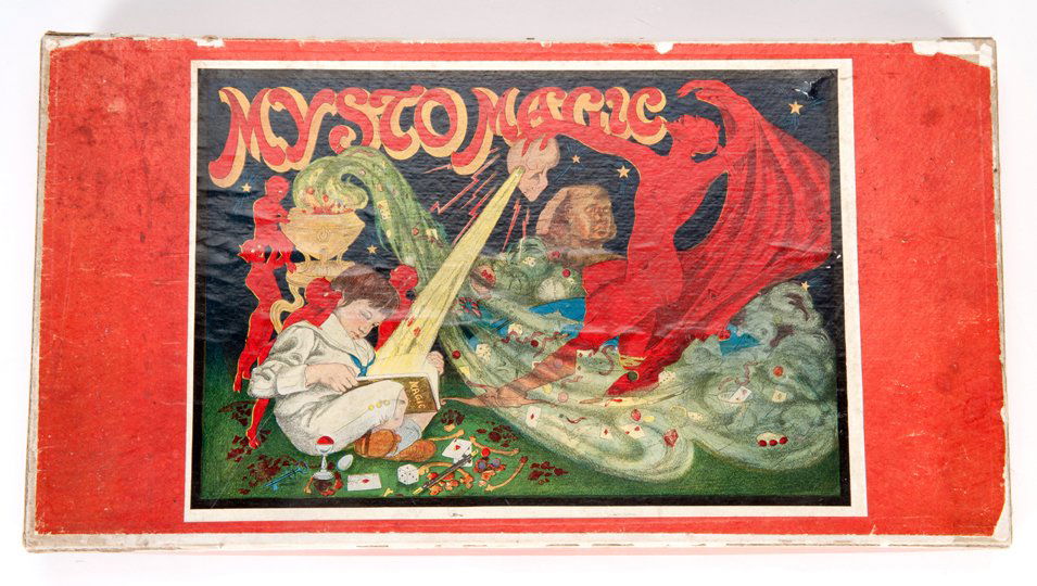 Mysto Magic Set. Mysto Magic, ca. 1911: Mysto Magic Set. New Haven Connecticut, Mysto Magic, ca. 1911. Early set of miscellaneous pocket tricks made and sold by the company that would become the A.C. Gilbert Co., maker of Erector Sets. Tric