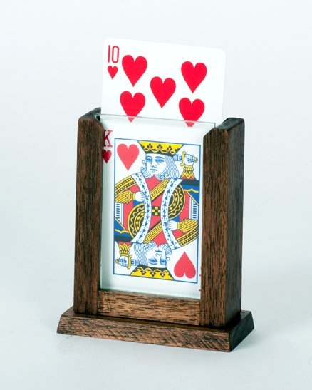 Upton/Smith Rising Cards. Thomas Baxter, ca. 2008: Upton/Smith Rising Cards. Toronto, Thomas Baxter, ca. 2008. Cards rise from an ungimmicked pack that rests in a wooden houlette, either side of the cards shielded from outside with glass on either sid