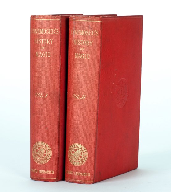 Ennemoser, Joseph. The History of Magic. 1854: Ennemoser, Joseph. The History of Magic. London: Henry G. Bohn, 1854. Two volumes in embossed red cloth, spines stamped in gold. 8vo. Light spotting and wear to cloth, but very good overall. Ex libris
