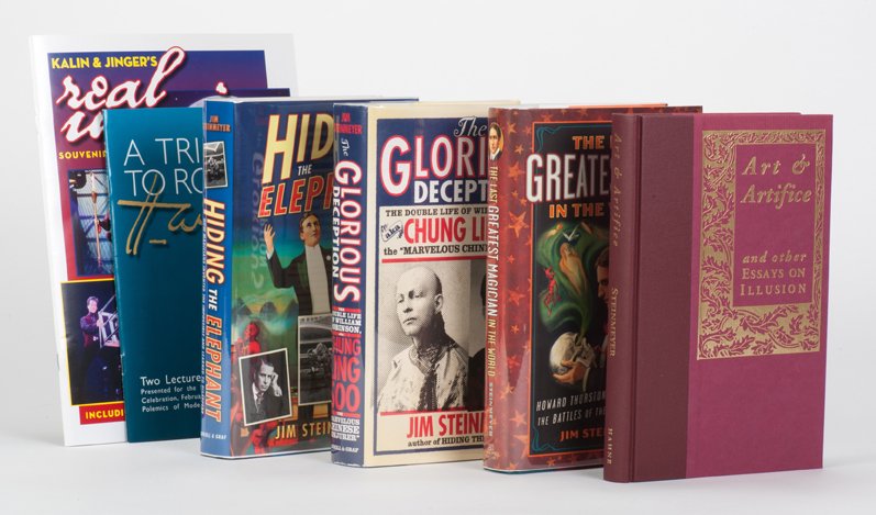 Steinmeyer, James. Lot of four books: Steinmeyer, James. Lot of four books; one pamphlet; one souvenir program. Including The Last Greatest Magician in the World (New York: Penguin, 2011); Art & Artifice (Burbank: Hahne, 1998); The Glorio